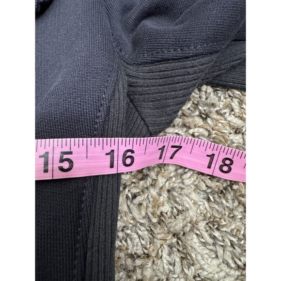 James Perse Double Breasted Cotton Pea Coat Jacket Size 2 USA Wool Blend Black - Picture 16 of 16